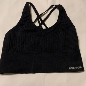Skinny Girl size medium black sports bra/bralette
